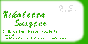 nikoletta suszter business card